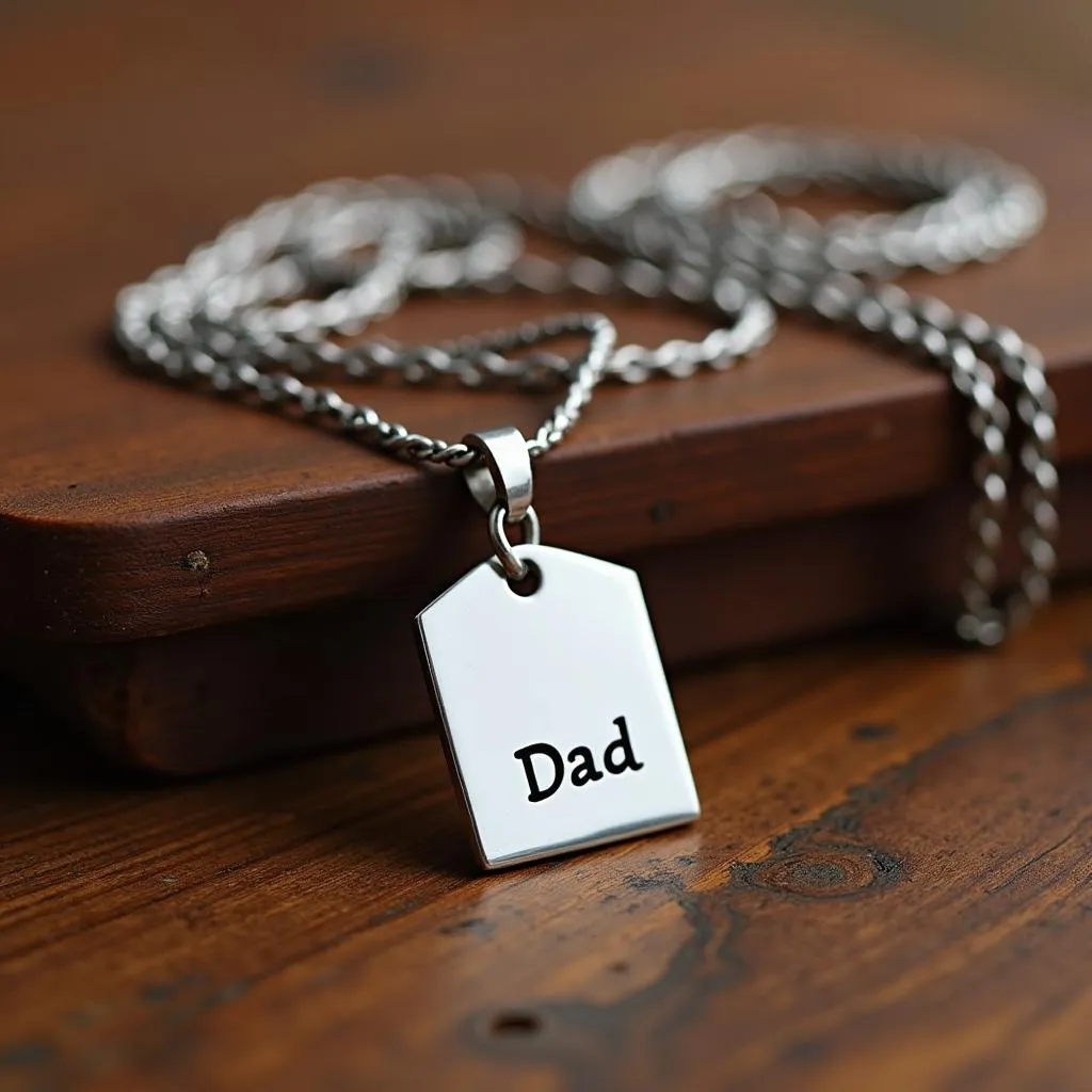 Vòng cổ bạc Father's Day