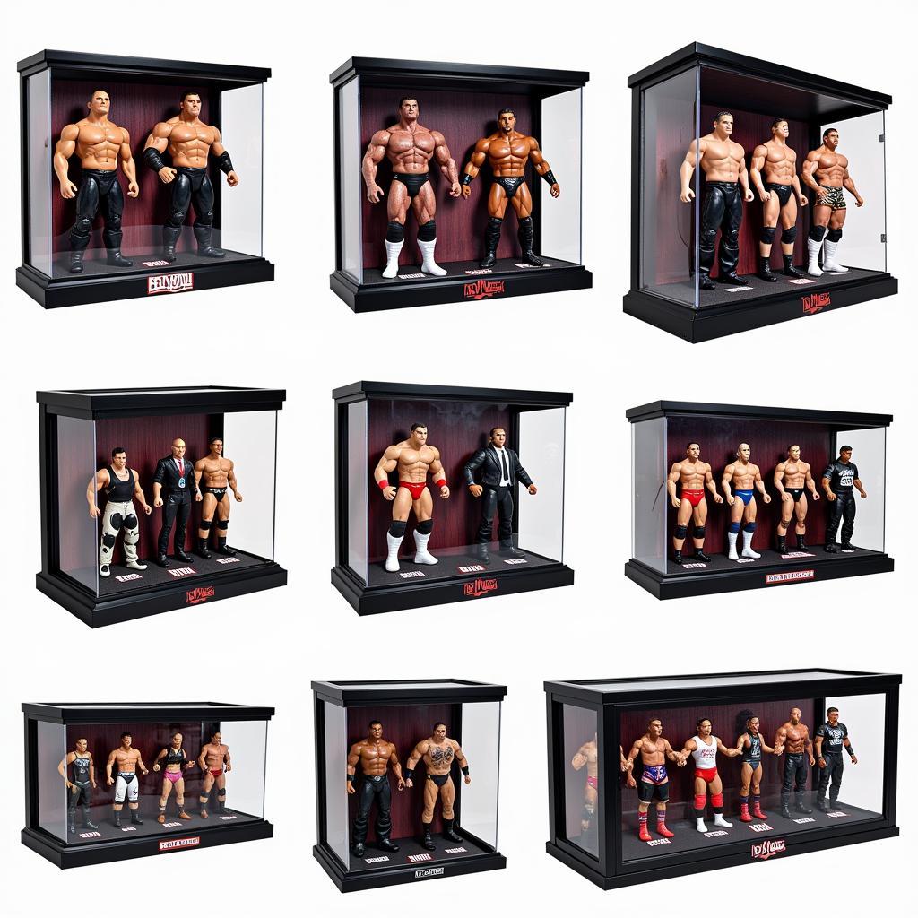 Bộ sưu tập WWE action figure case đa dạng