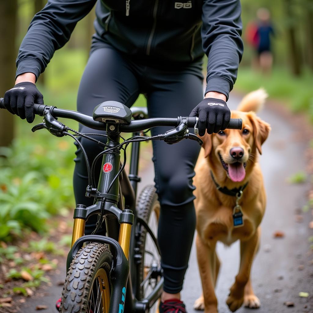 Xe đạp bikejoring cho chó