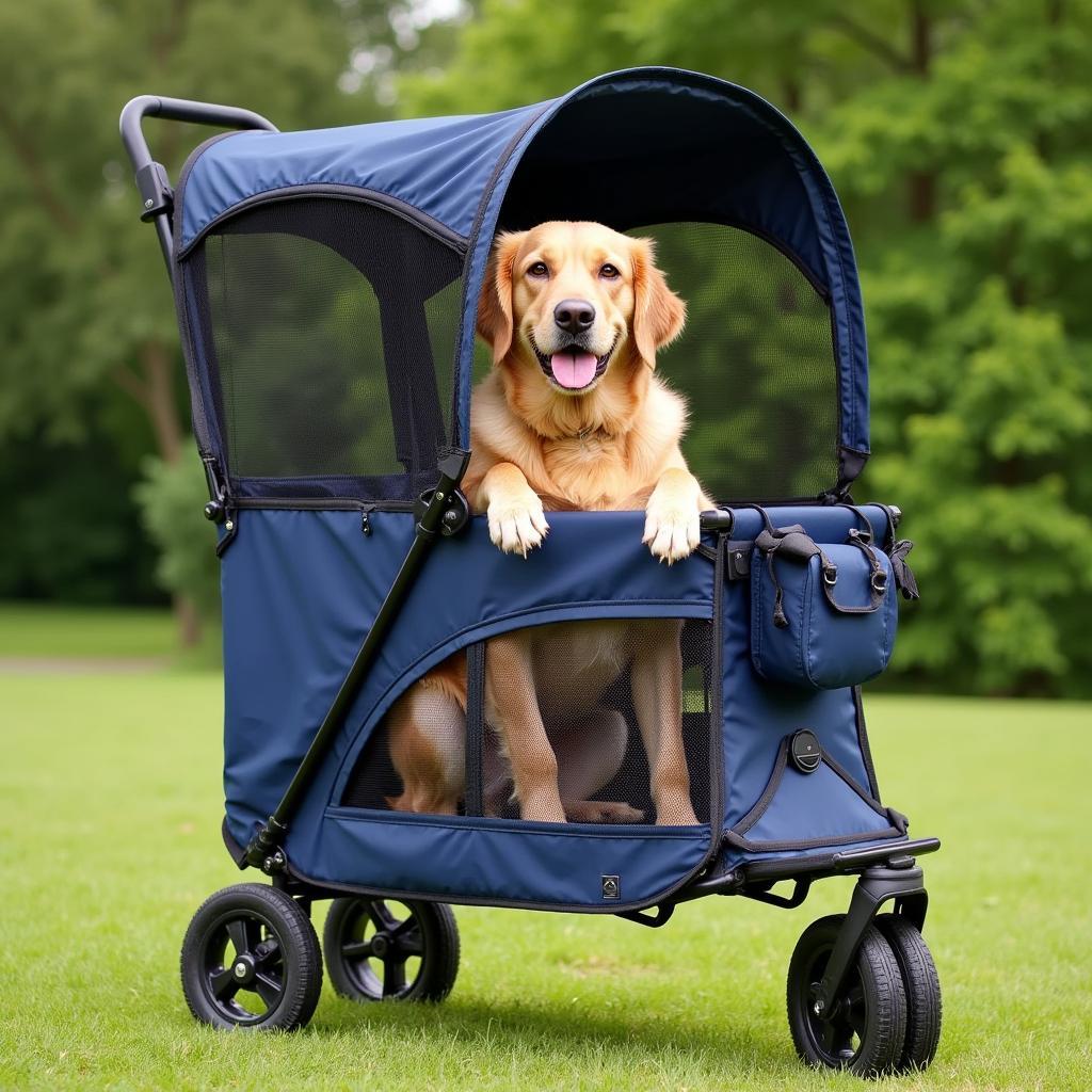 Large dog trolley for Golden Retriever