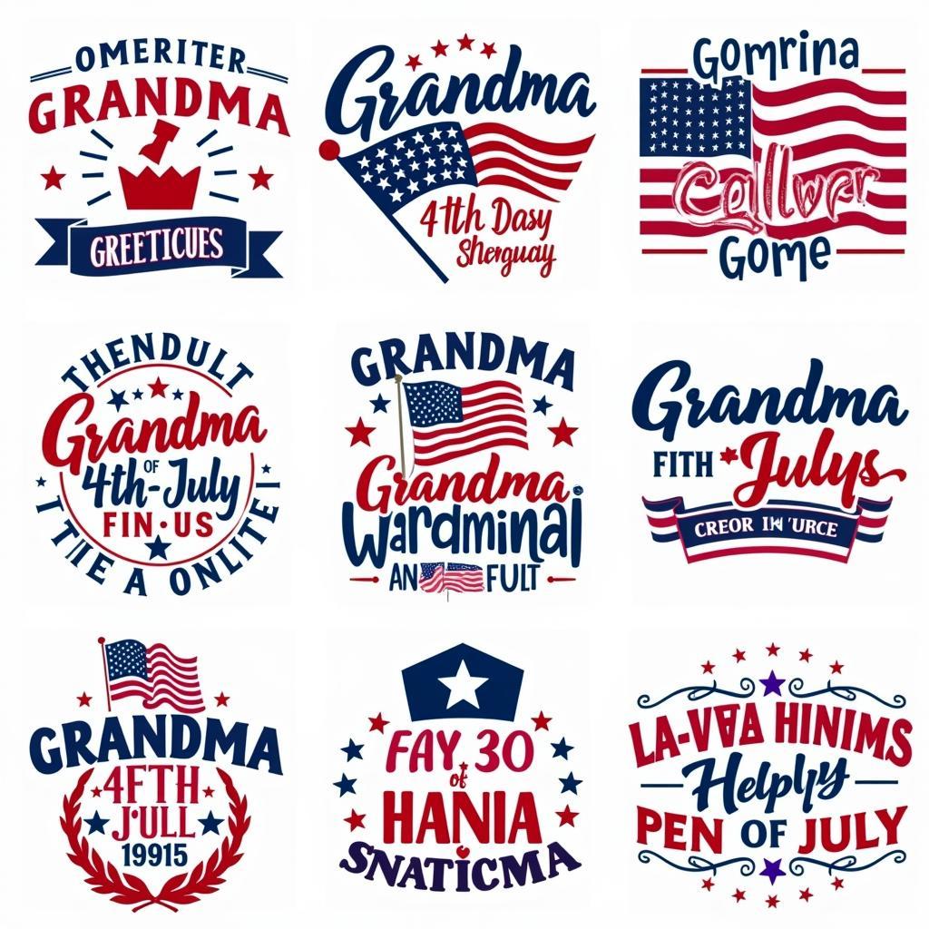 Grandma 4th of July Shirt Design Ideas