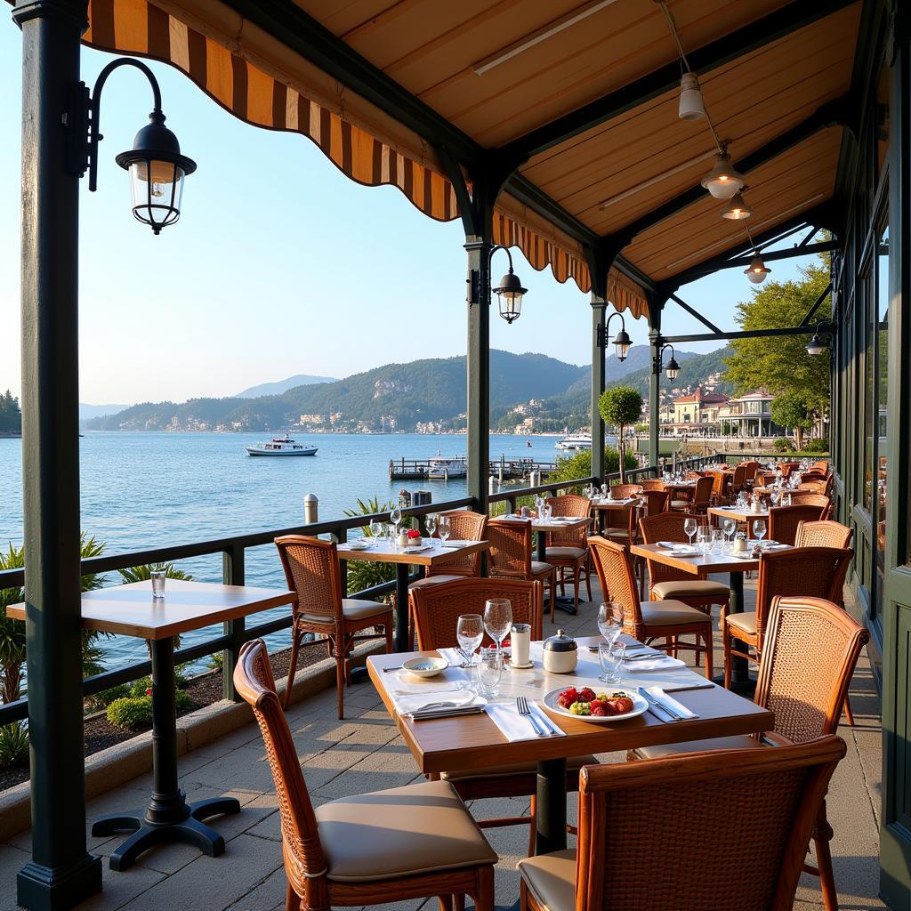 Outdoor seating area at 3 Thirty 3 Waterfront Restaurant.