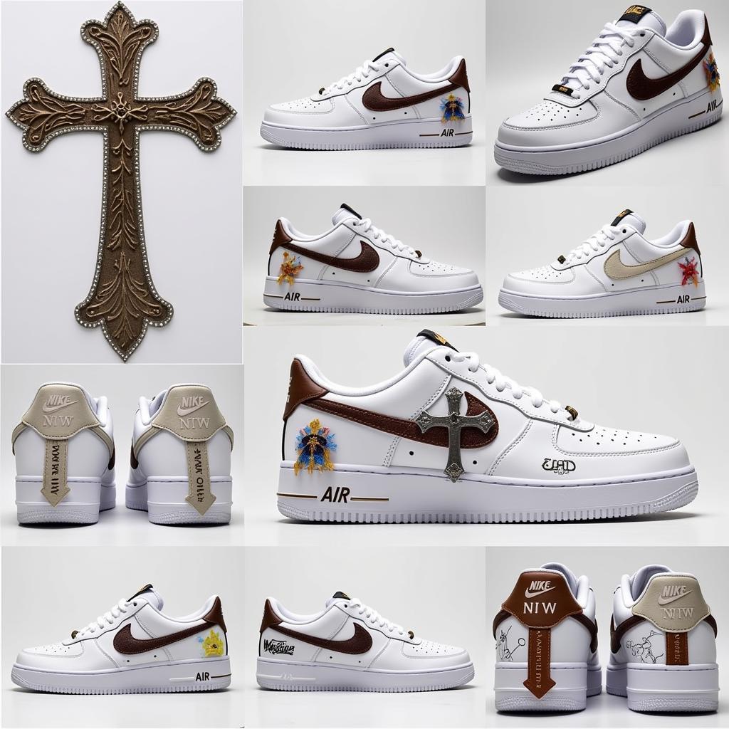 Nike Air Force 1 with Cross Designs