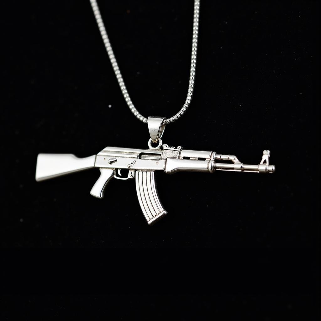 Dây chuyền bạc AK-47 Bong tinh xảo và mạnh mẽ