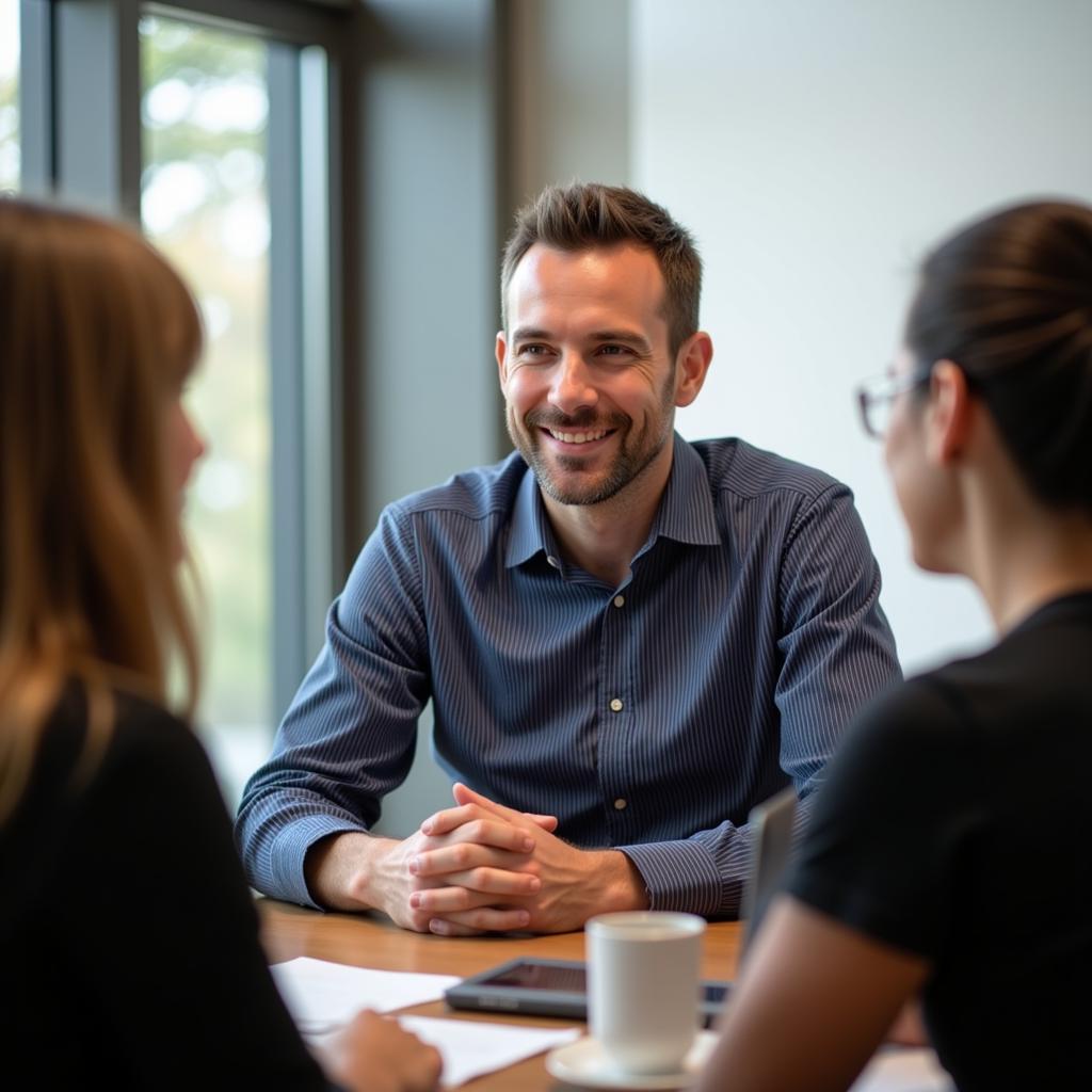 Andy Medcalf mentoring colleagues