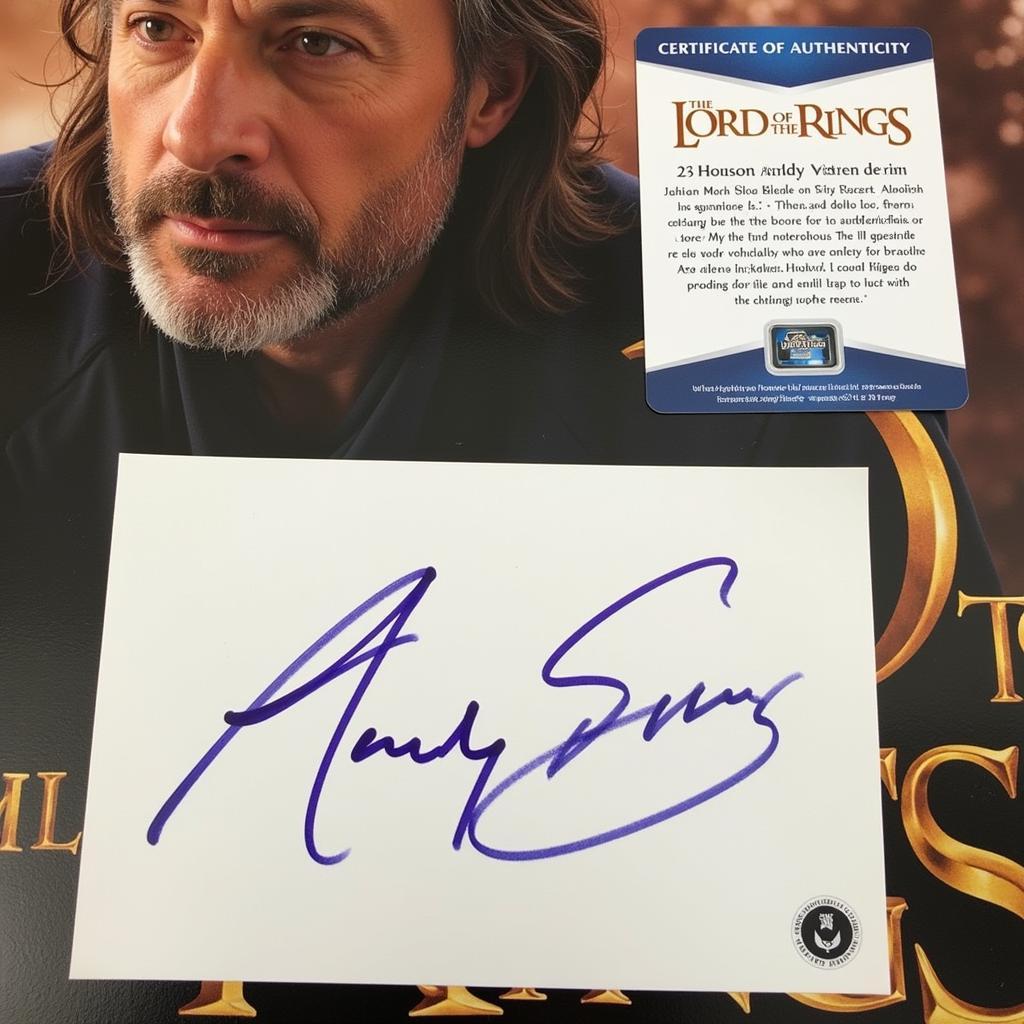 Authenticated Andy Serkis Autograph with Certificate of Authenticity