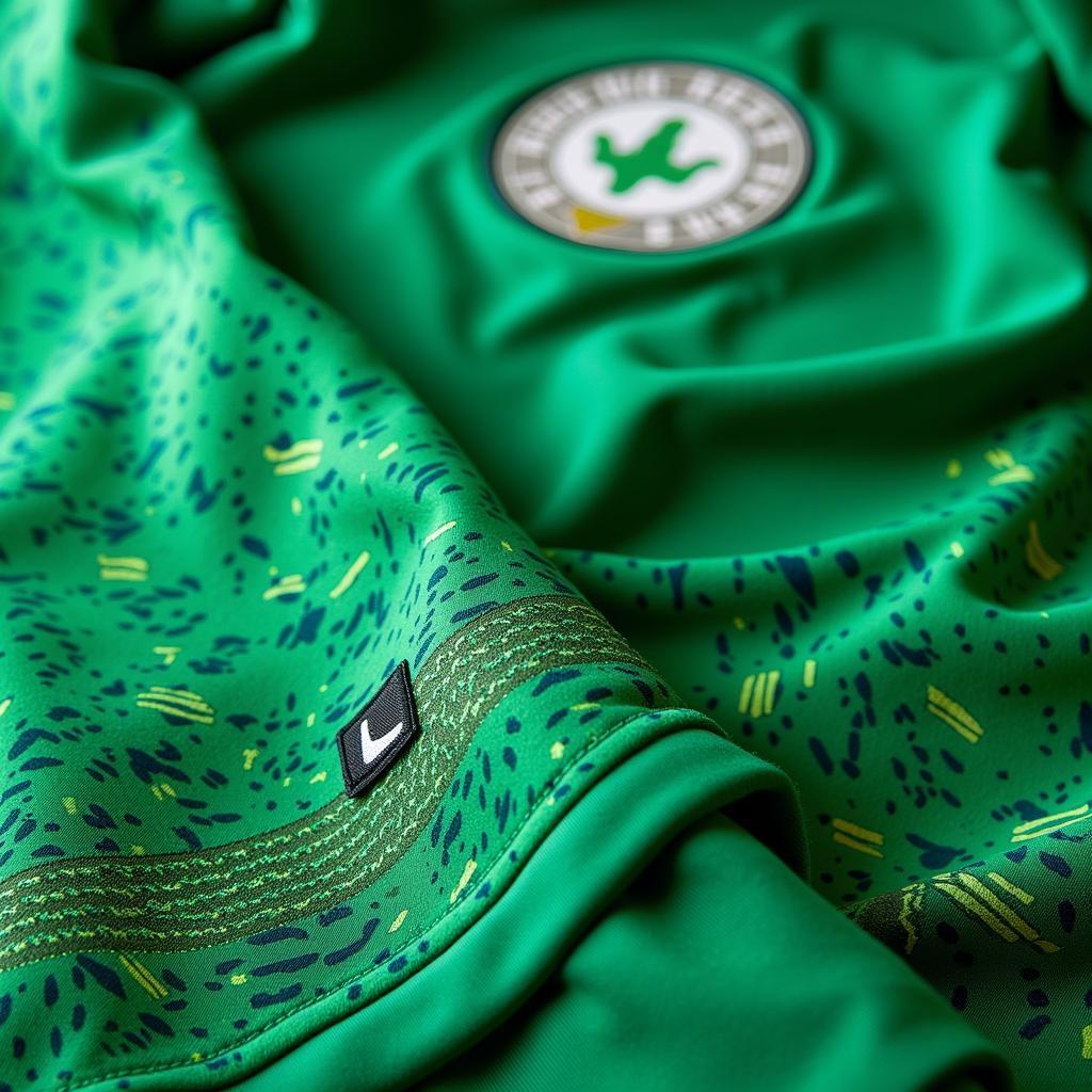 Áo đấu Nigeria away kit màu xanh lá đặc trưng