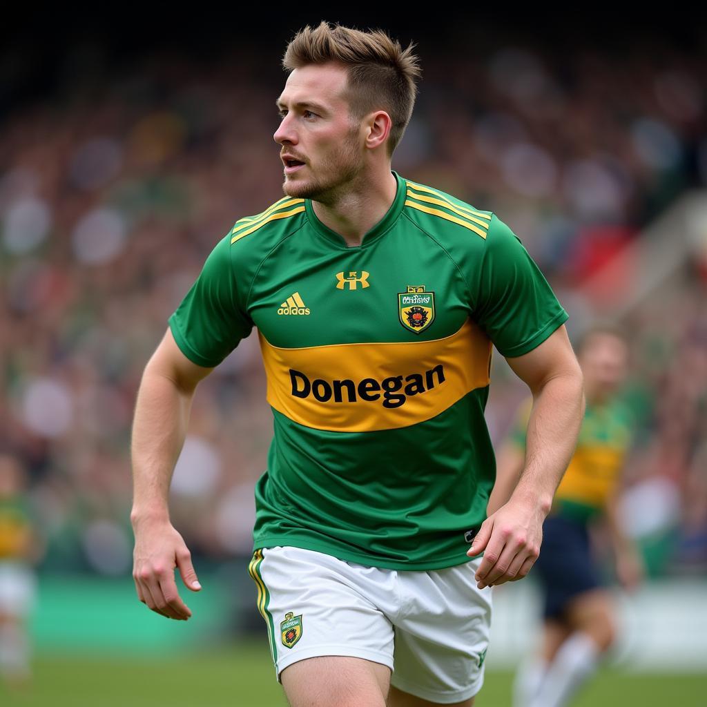 Áo Donegal Gaelic Football Jersey trên sân cỏ