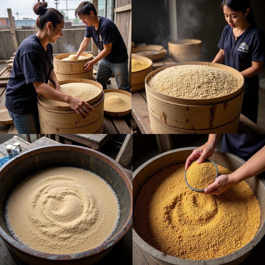 Traditional baijiu production