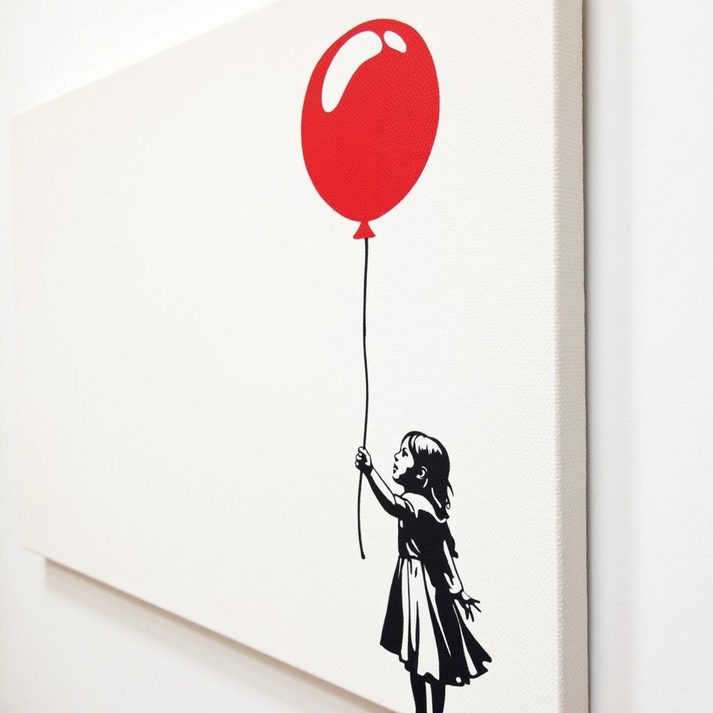 Tranh canvas Banksy cô gái với bóng bay đỏ