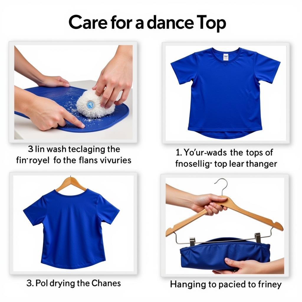 Caring for a royal blue dance top