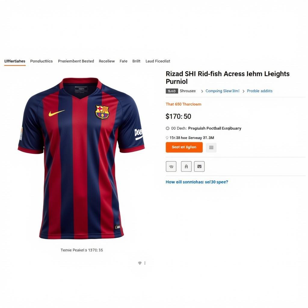 Barca Jersey 12/13 Listed on an Online Marketplace