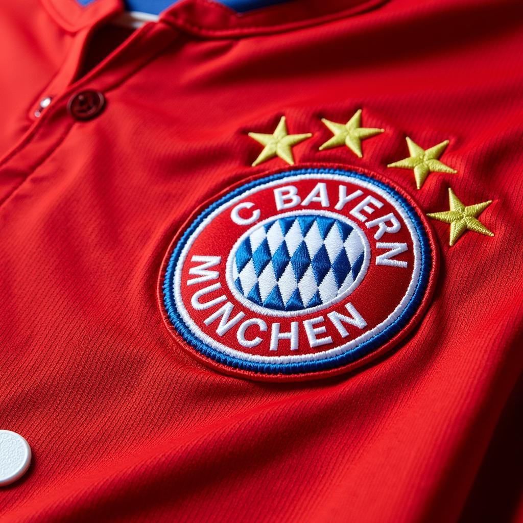 Close-up of Bayern Munich 2014 Shirt Details