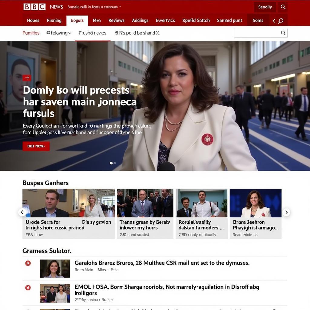 BBC News Website Homepage