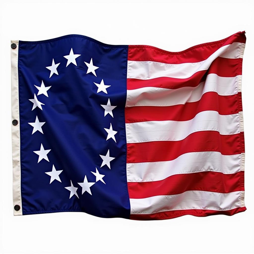 Cờ Betsy Ross với 13 ngôi sao trong vòng tròn