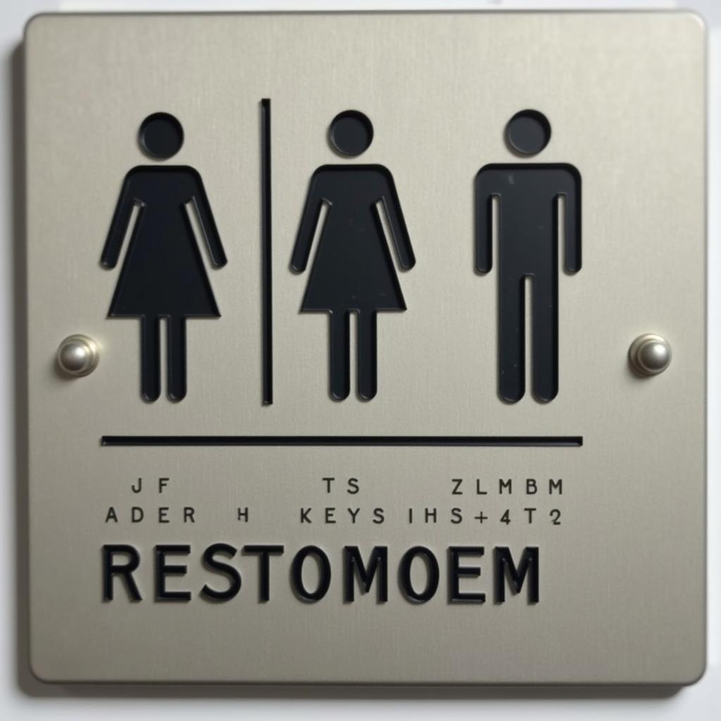 Ladies Restroom Sign with Braille