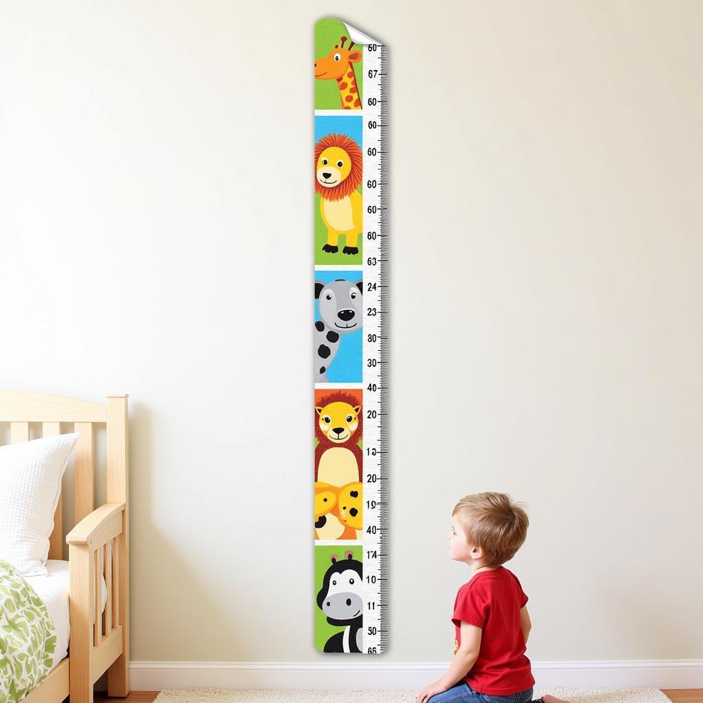 Children's growth chart wall sticker