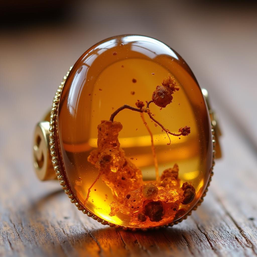 Big Amber Ring Close Up