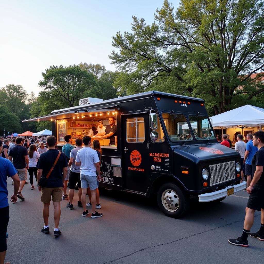 Black Dog Pizza Truck at Event