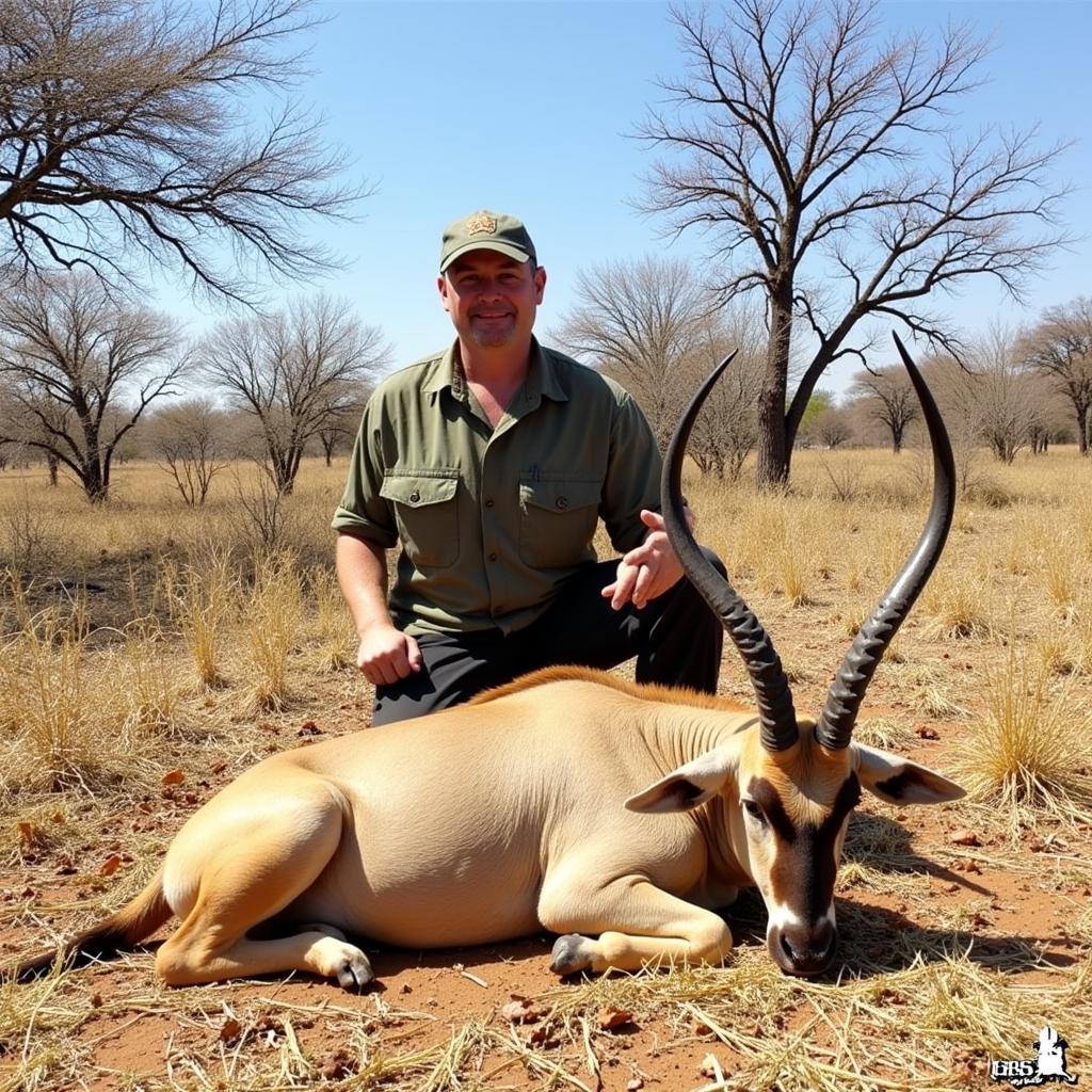 Botswana Hunter with Plains Game Trophy