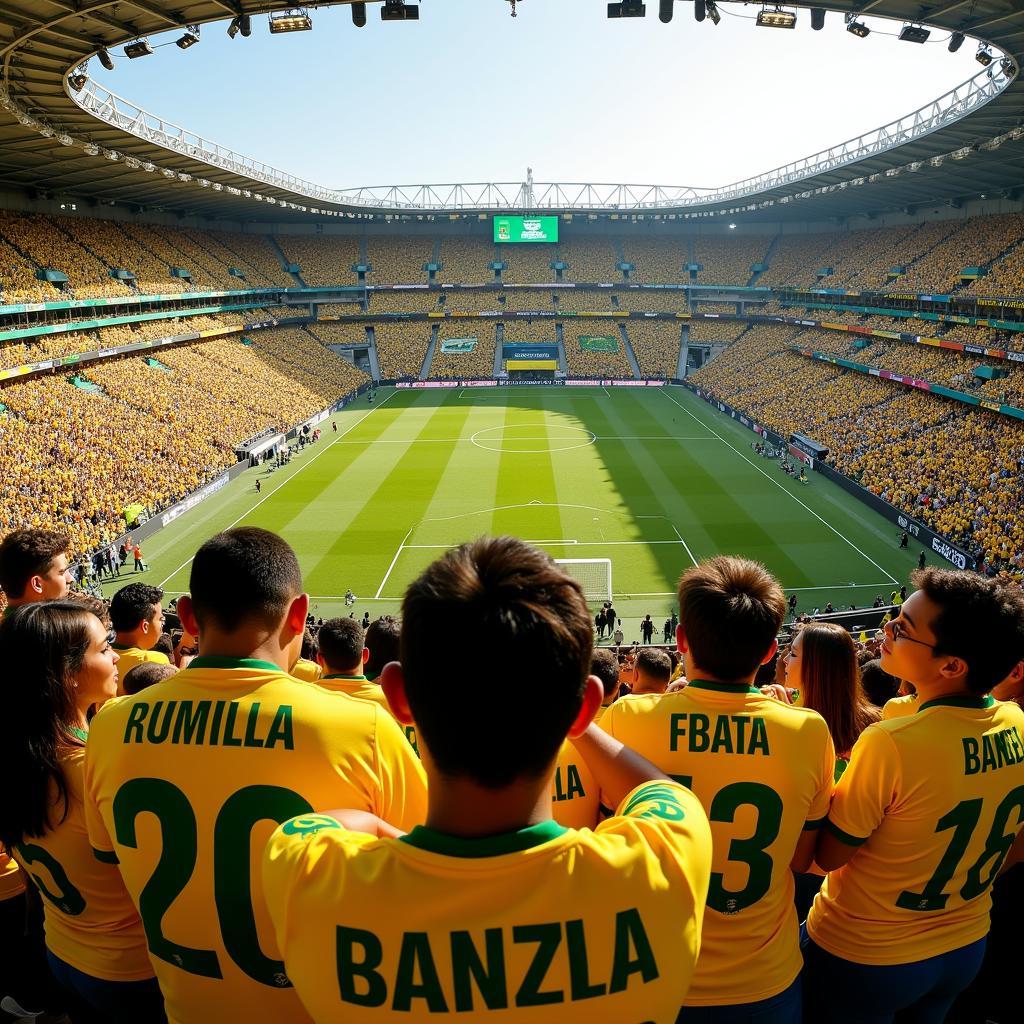 Brazilian Fans in 2014 Jerseys