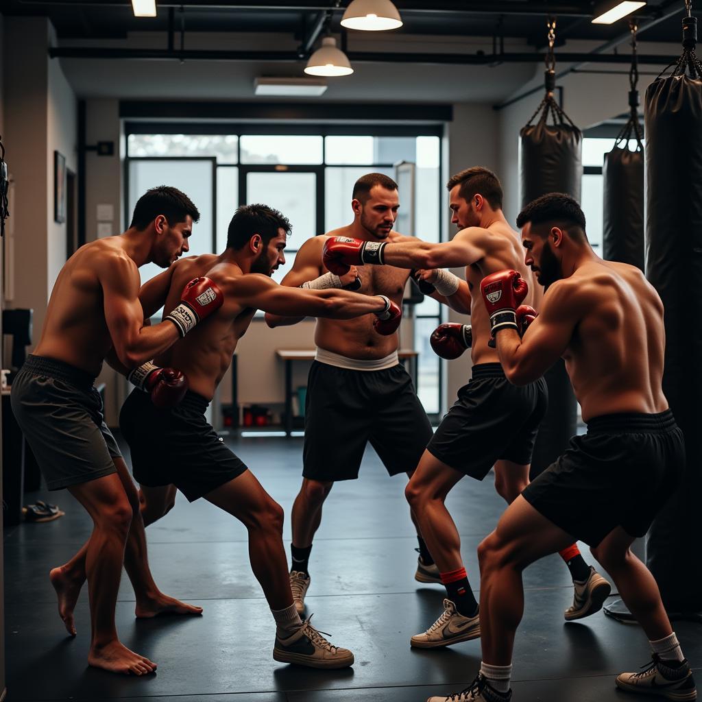 Buổi tập luyện tại House of Champions Boxing