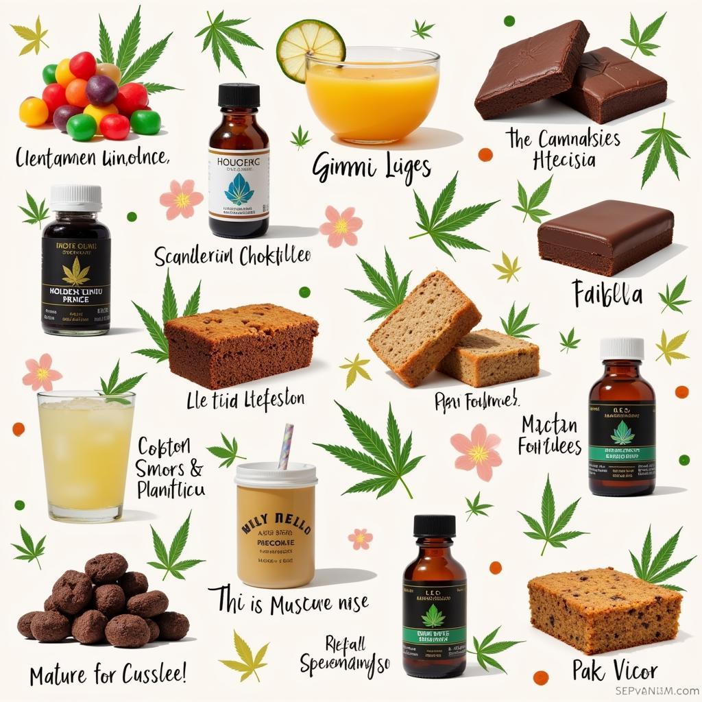 Các loại cannabis edibles khác nhau