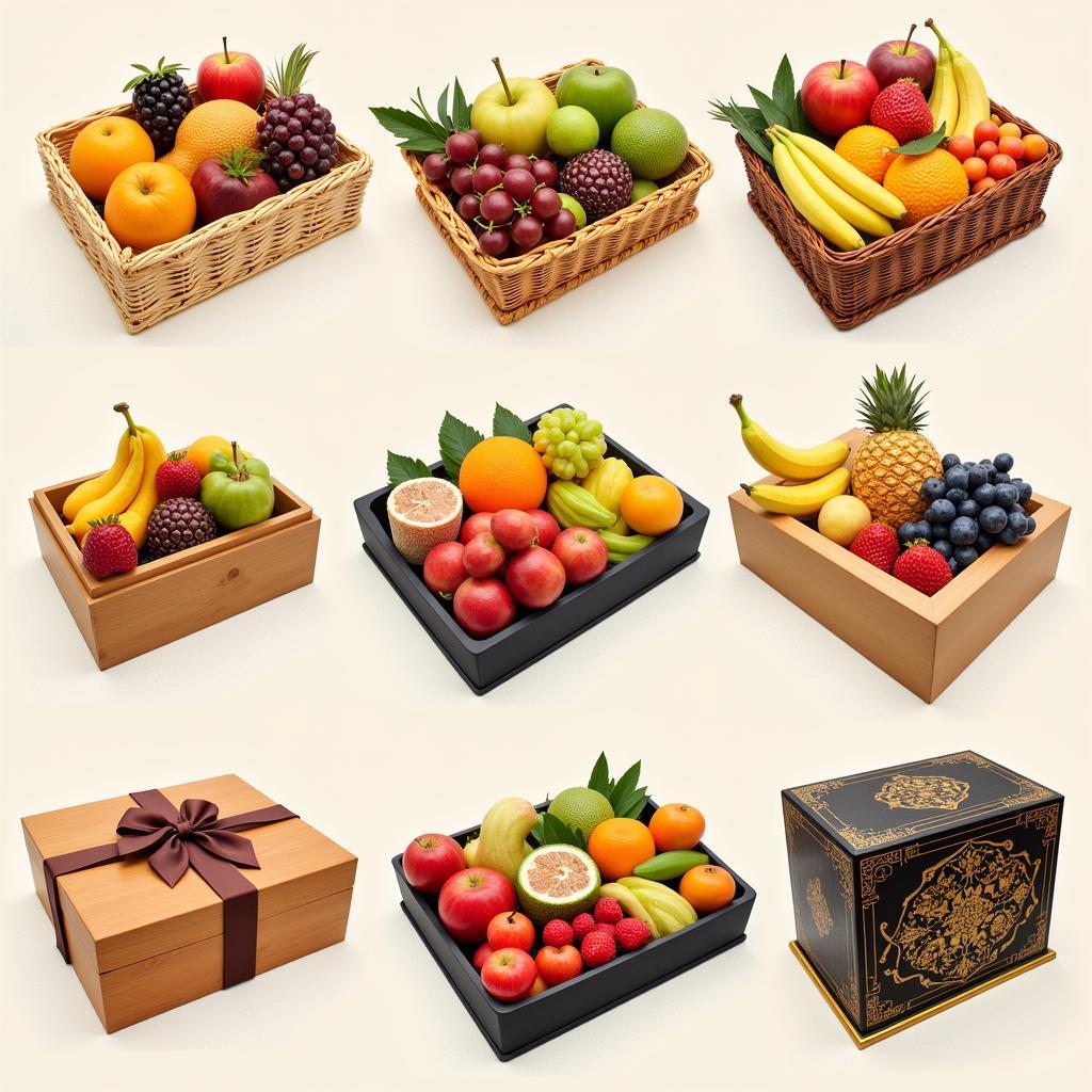 Various Types of Japanese Fruit Gift Boxes