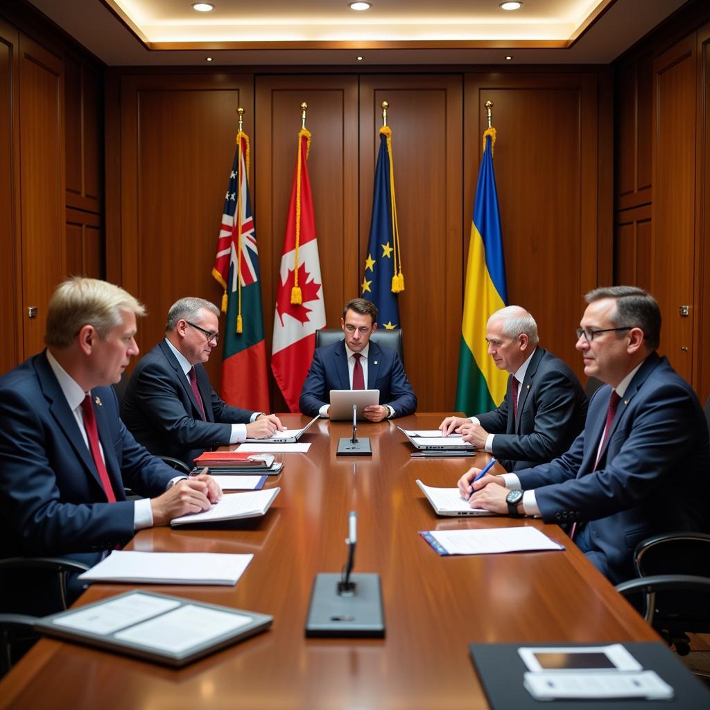 Government Officials in a Meeting Room (M P Cabinet)