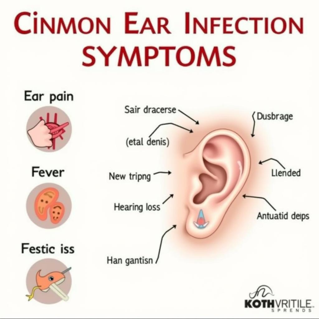 Các triệu chứng nhiễm trùng tai