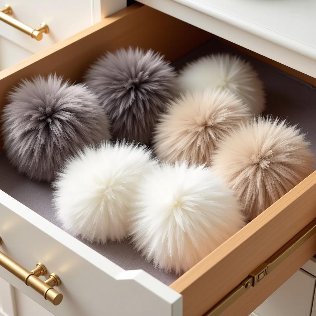 Storing Real Fur Pom Poms Properly