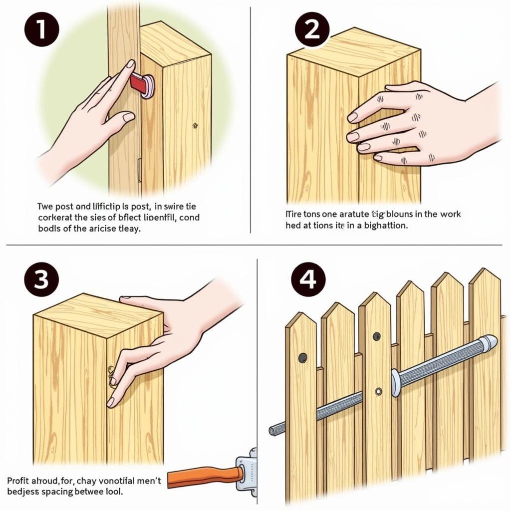 Properly fastening wire ties on a wooden fence