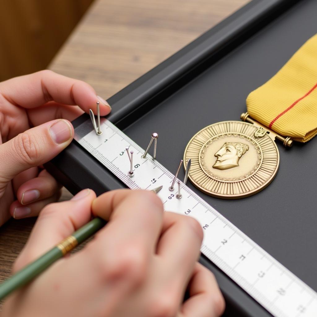 How to attach medals to a frame