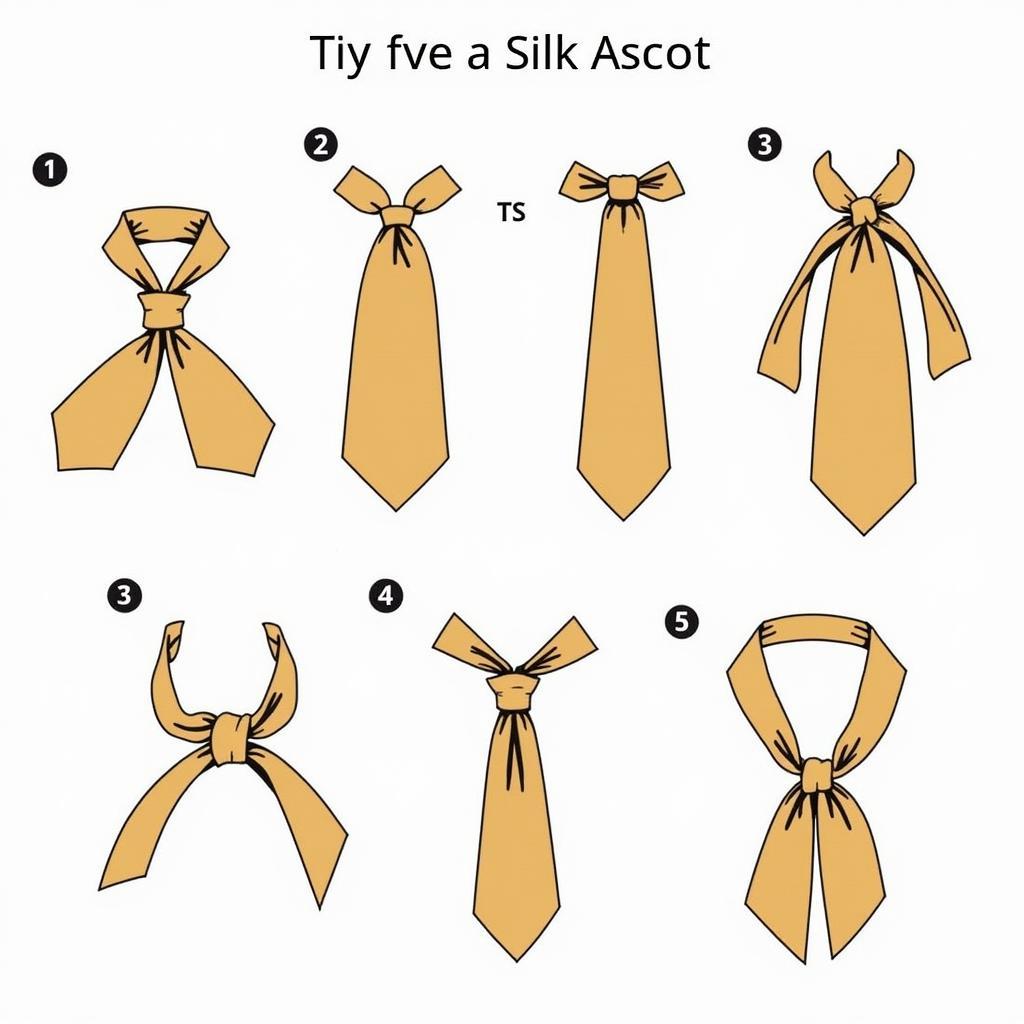 Cách thắt khăn quàng cổ silk ascot