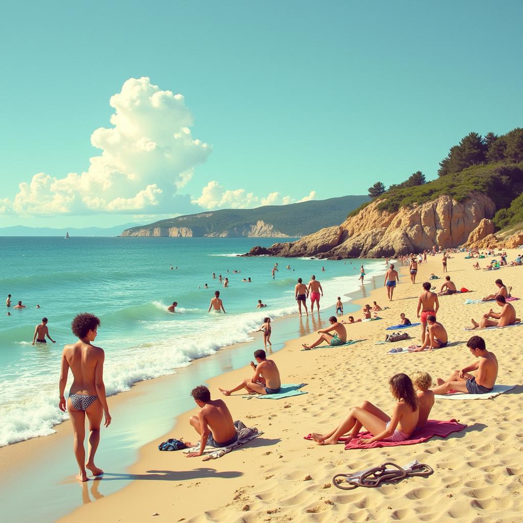 Cap d'Agde Beach Scene