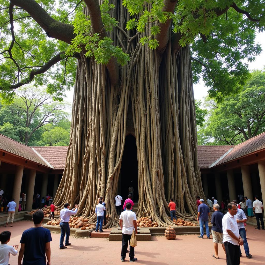 Indian Banyan Tree in a Temple