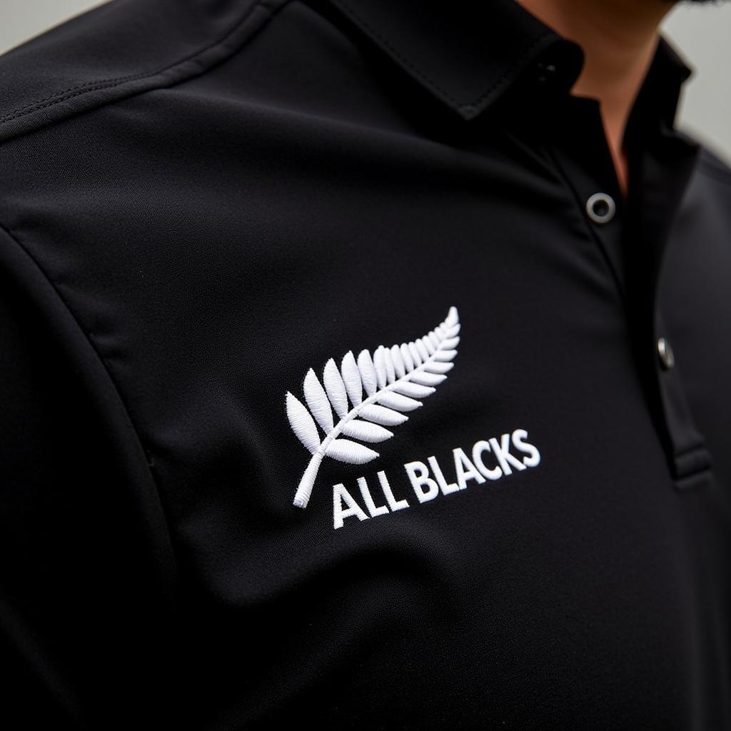 Chi tiết thiết kế áo Youth All Blacks