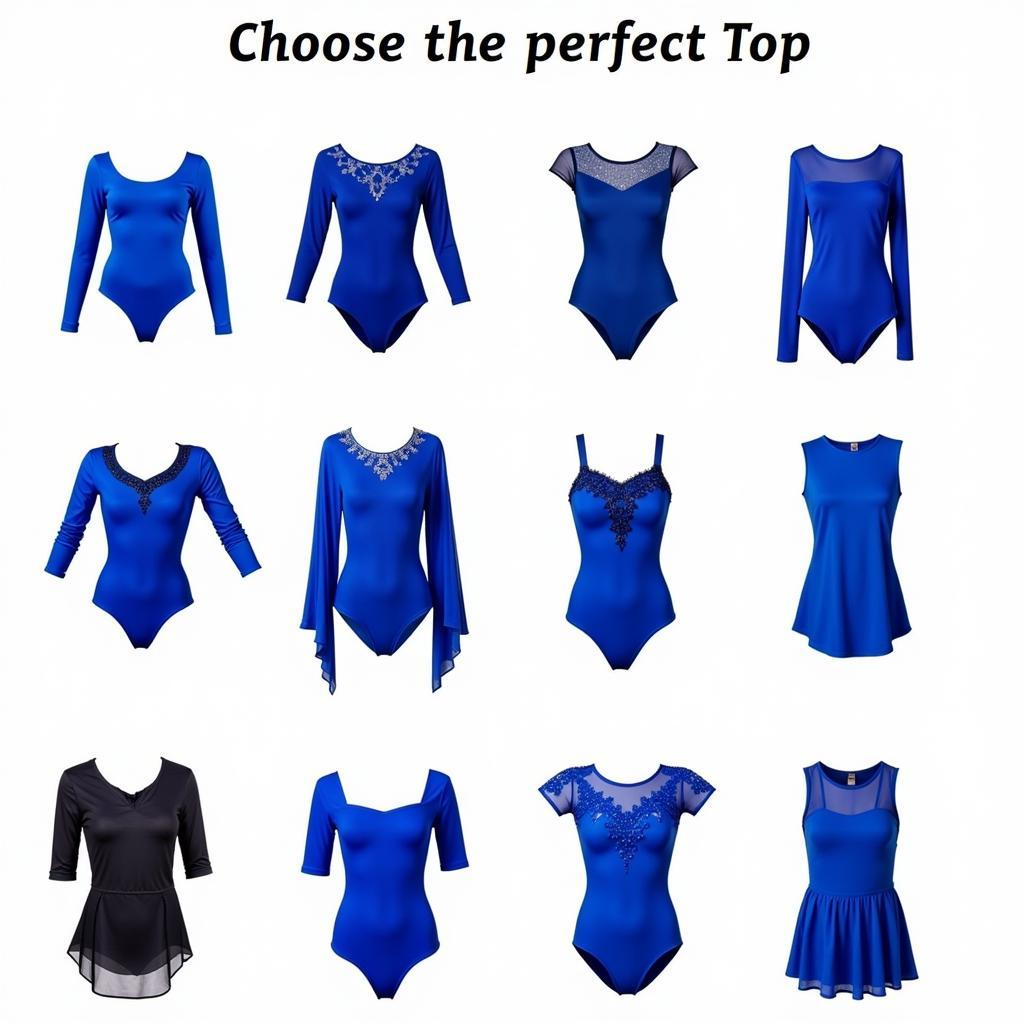 Choosing a royal blue dance top