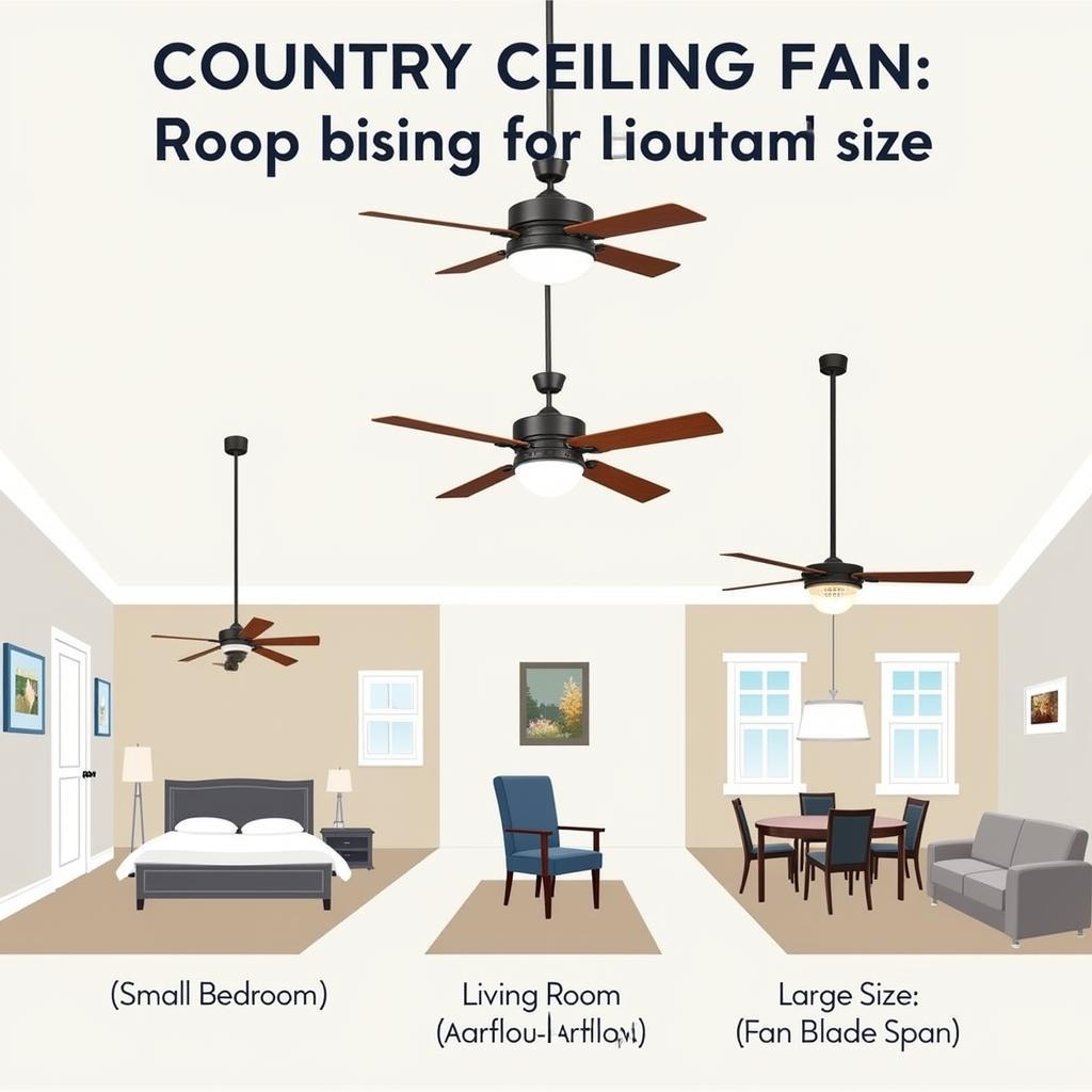 Choosing the right size country style ceiling fan