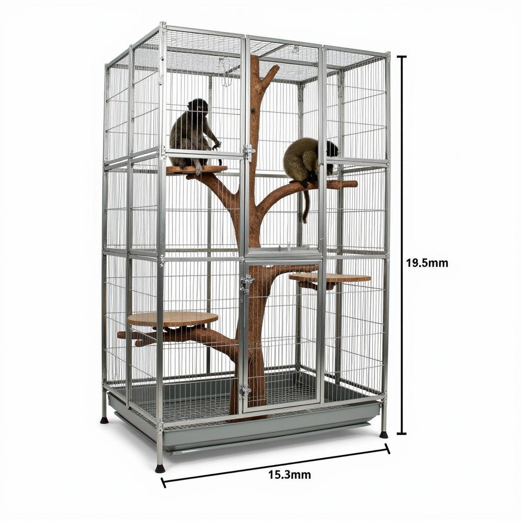 High-Quality Marmoset Monkey Cage