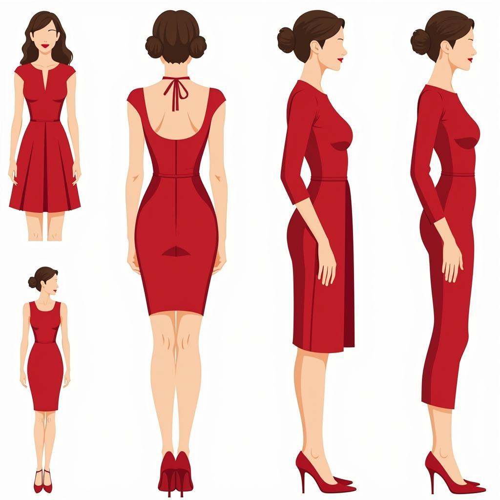 Claret Red Dresses for Different Body Types