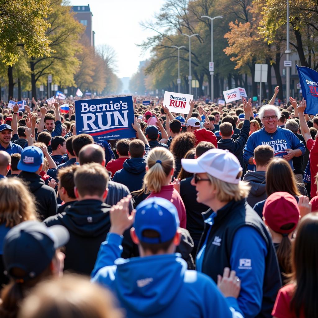 Cộng đồng người hâm mộ ủng hộ Bernie's Run