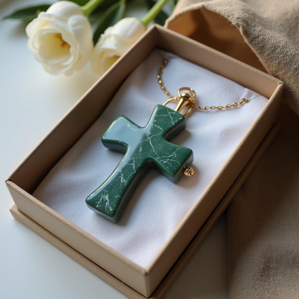 Presenting a Connemara Marble Cross as a Gift