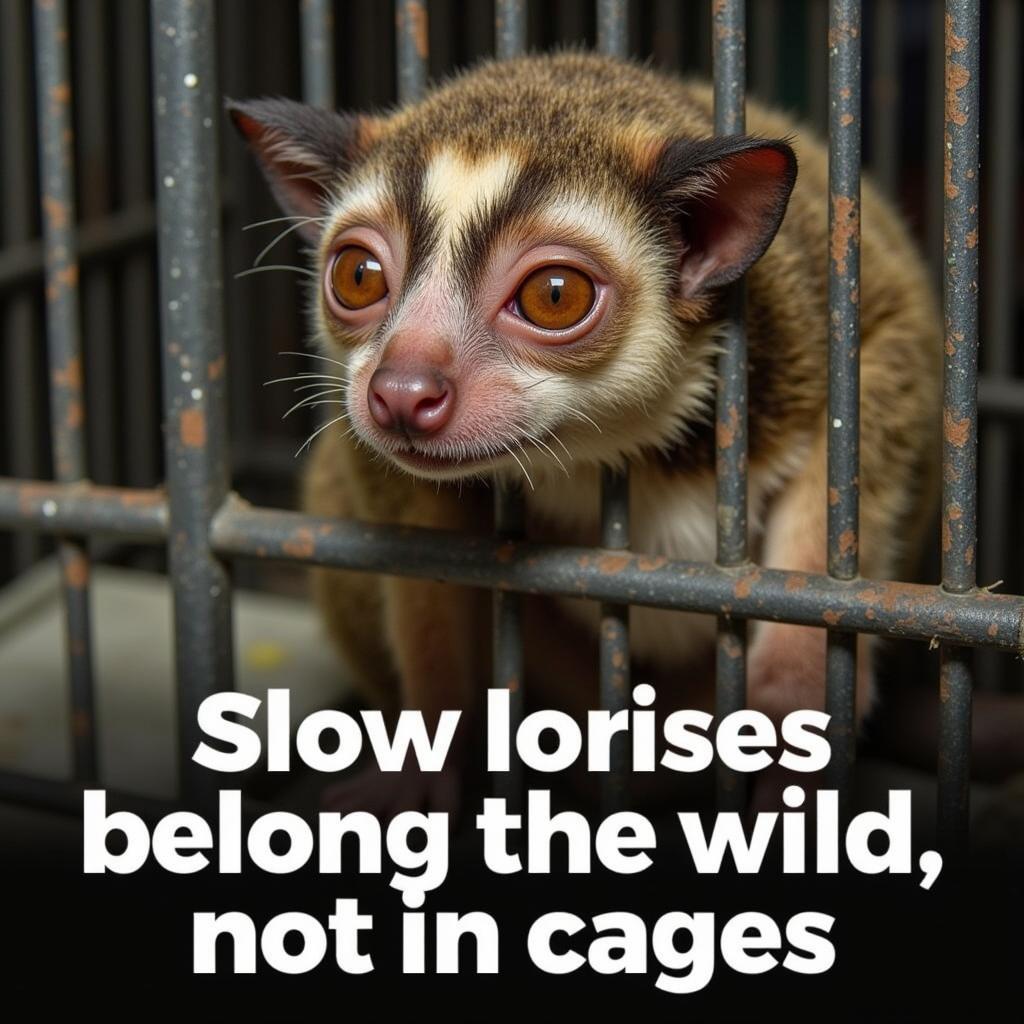 Slow lorises are not suitable pets