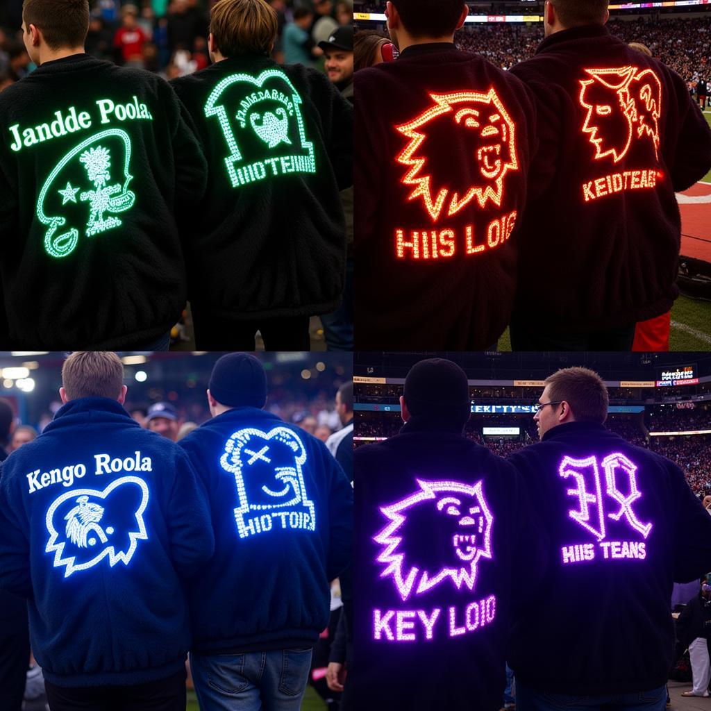 Custom LED Fur Jackets for Sports Fans