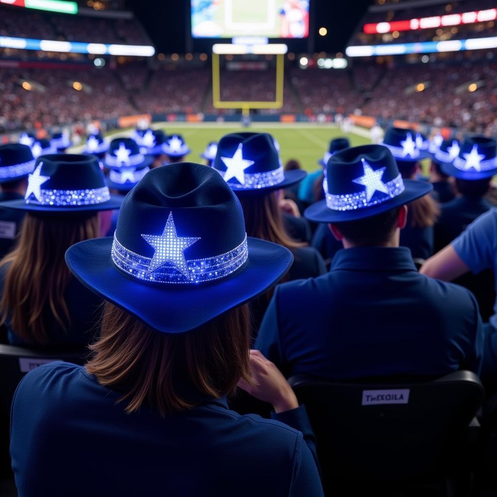 Dallas Cowboys Light Up Hat on Game Day