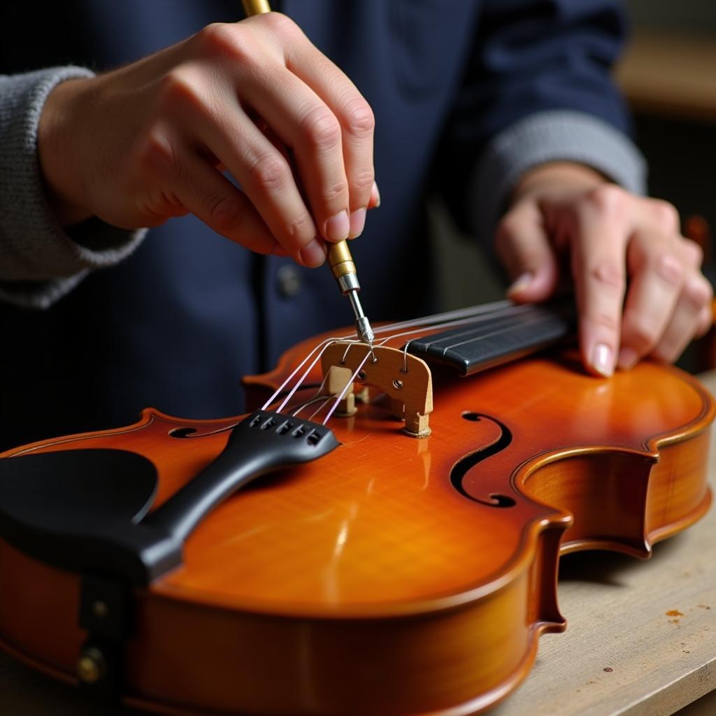 Đàn violin Stradivarius sao chép thủ công với tay nghề cao