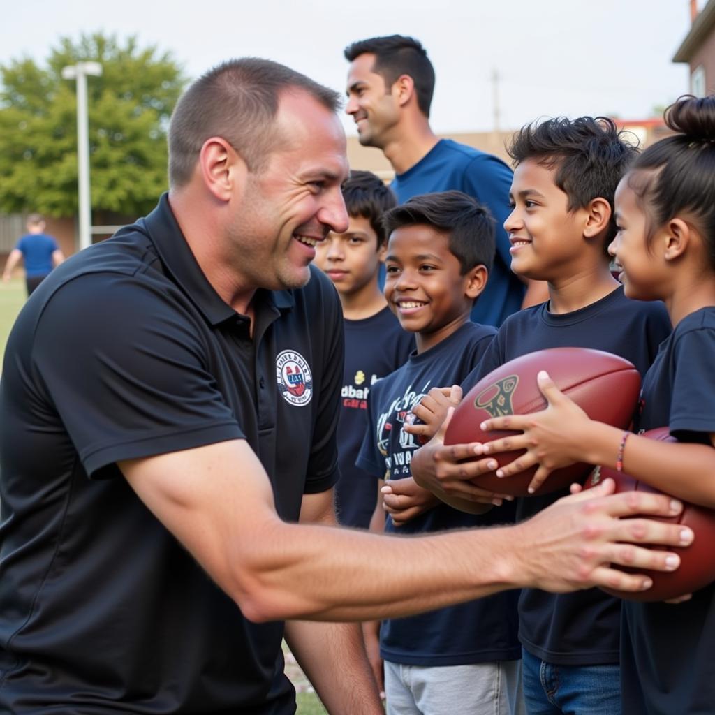 Dave Walsh during a community outreach event