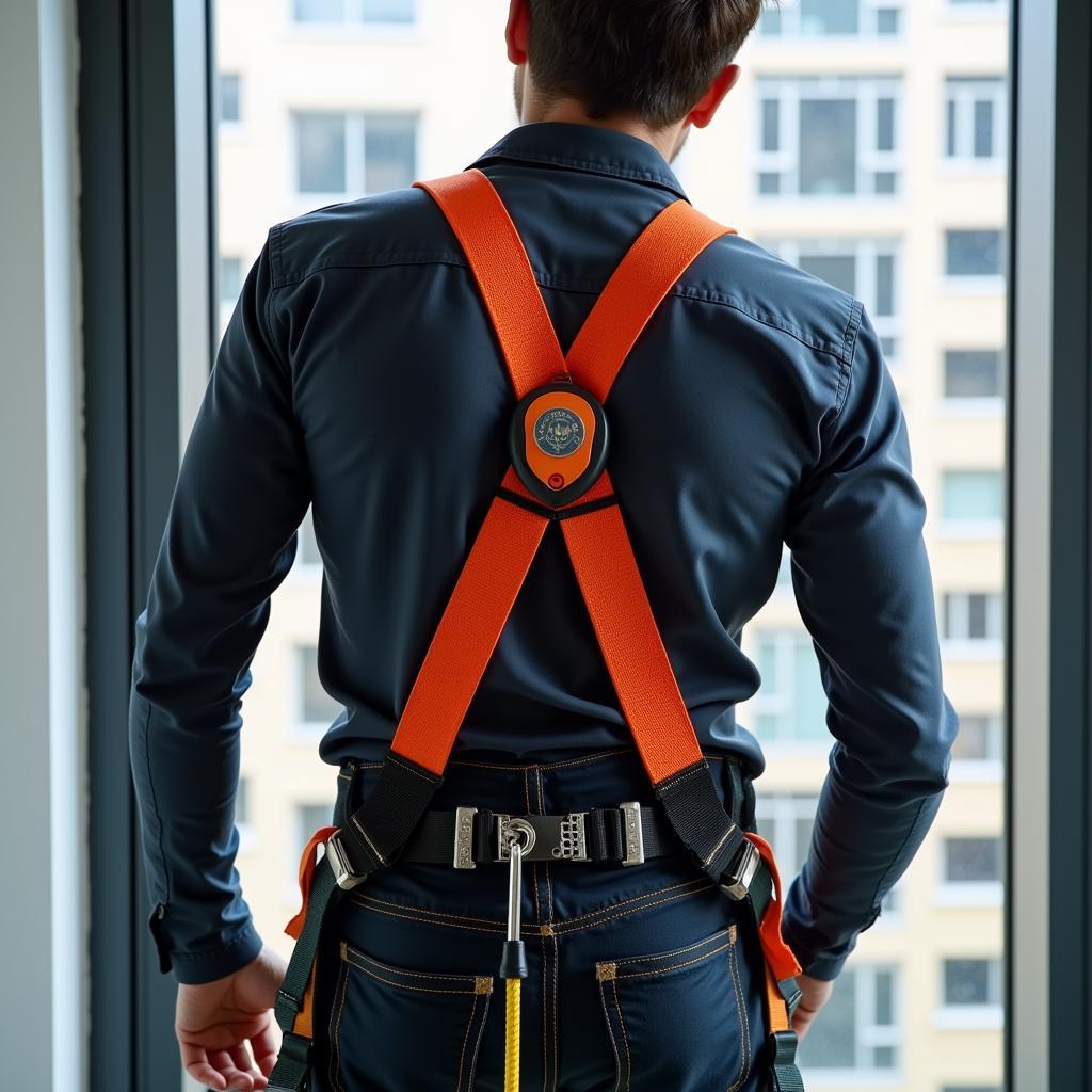 Dây an toàn harness cho lau cửa kính