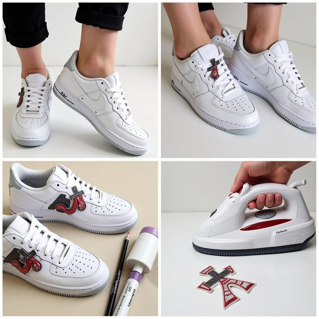 DIY Custom Air Force 1s with Crosses